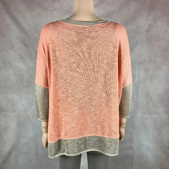 GRACE ELEMENTS Orange/Tan Layered Look Knit Top NWT Small - Picture 12 of 12